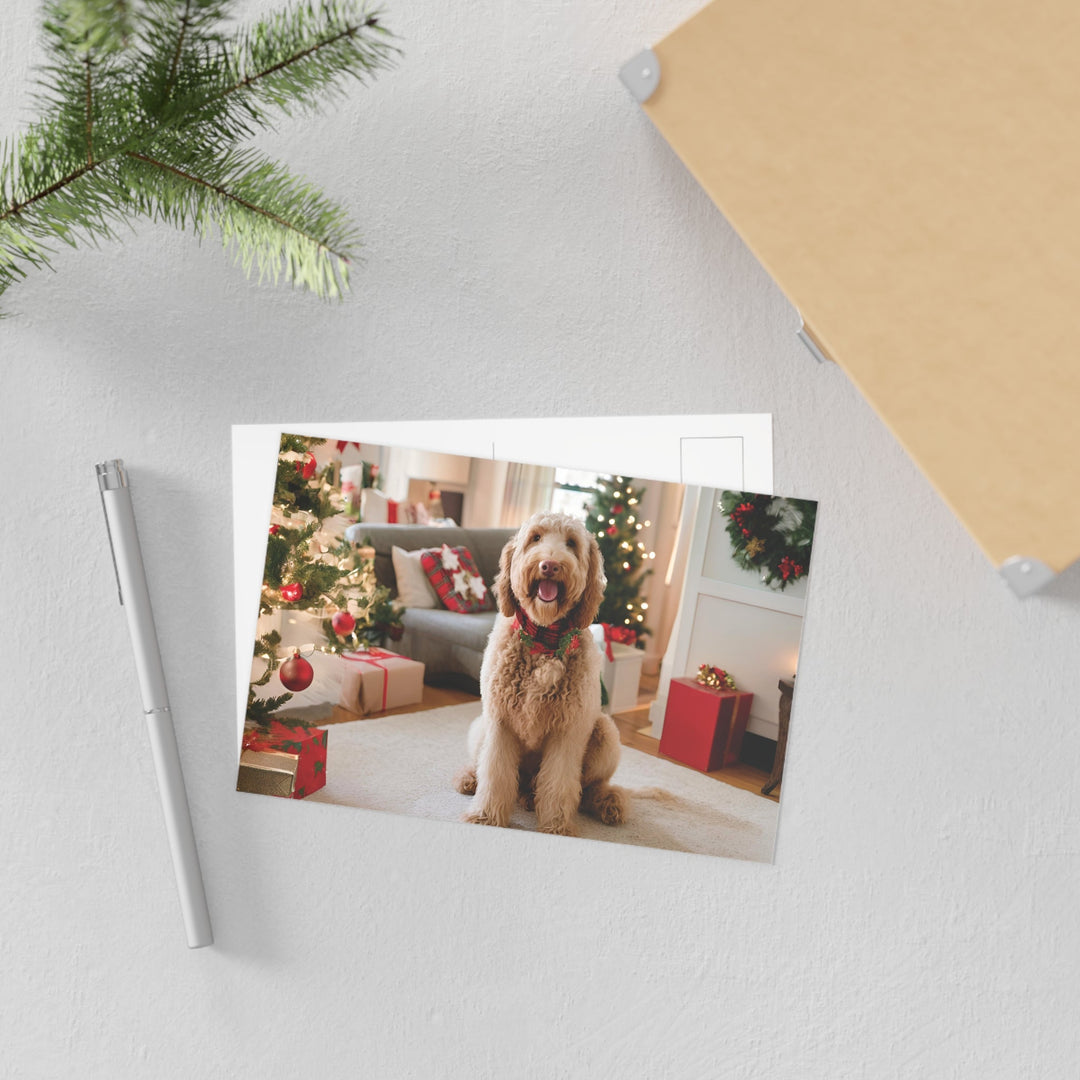 Ansichtkaart Labradoodle Kerst 1 - Kunstpaleis